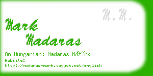 mark madaras business card